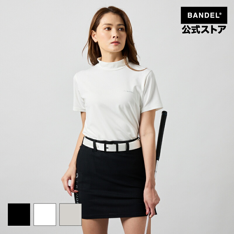 バンデル ゴルフ WOMENS BASIC COOLTECH S/S MOCK NECK SHIRTS BANDEL 25SS モックネック 半袖 シャツ ホワイト ブラック レディース スポーツ 女性 バンデルゴルフ【ウェア】