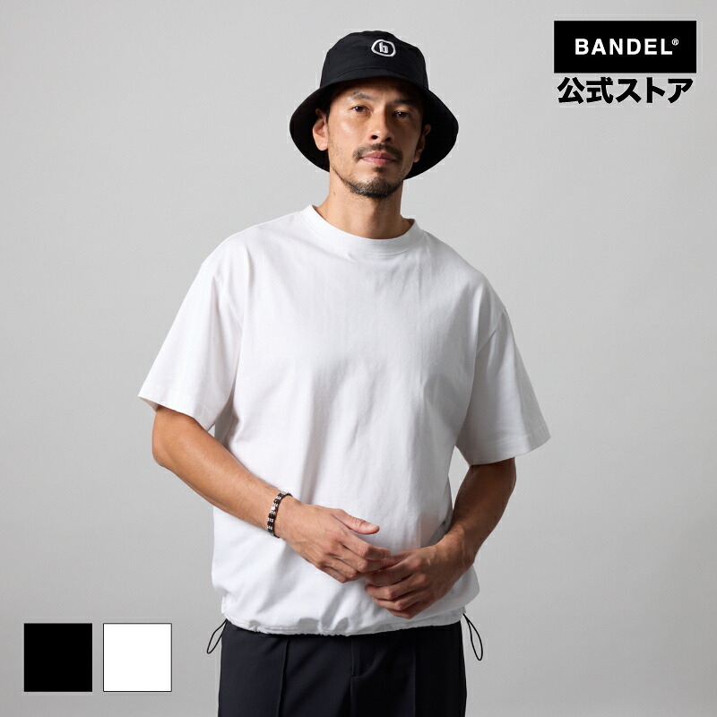 バンデル ゴルフ DRAWSTRINGS WIDE BOX S/S T-SHIRTS BANDEL 25SS シャツ 半袖 シャツ ホワイト ブラック メンズ スポーツ 男性 バンデルゴルフ【ウェア】