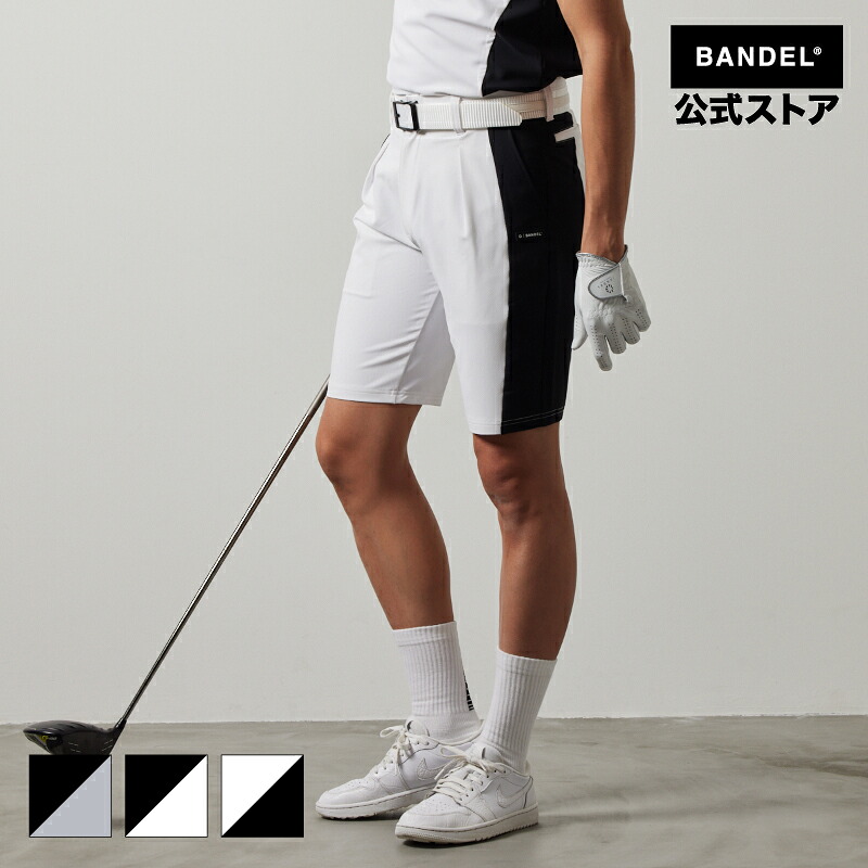 バンデル SIDE PANEL SWITCH HALF PANTS BANDEL 24SS ゴルフウェア ロングパンツ セットアップ ストレッチ ブラック メンズ バンデルゴルフ 【送料無料】｜BANDEL公式 店