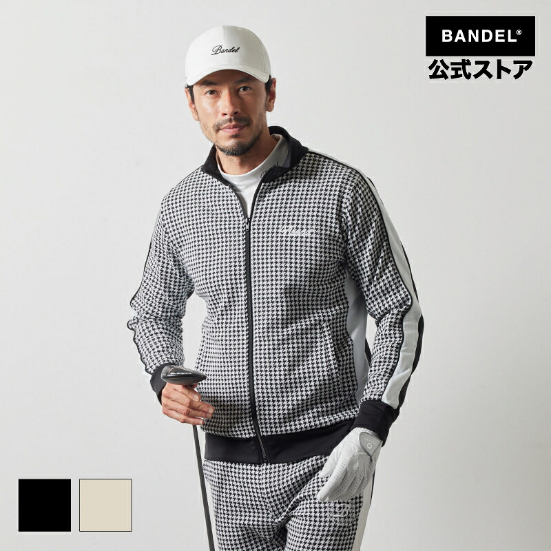 バンデル HOUNDSTOOTH BICOLOR BLOUSON ブルゾン ゴルフ 上着 ジャケット BANDEL ブラック グレー メンズ スポーツ【ウェア】|BANDEL公式 店