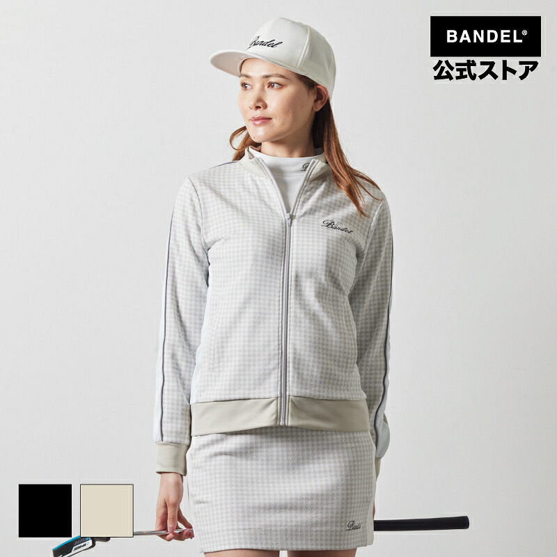 バンデル WOMENS HOUNDSTOOTH BICOLOR BLOUSON ブルゾン ジャケット ジップ ゴルフ シャツ レディース 女性 ゴルフウェア バンデルゴルフ【ウェア】