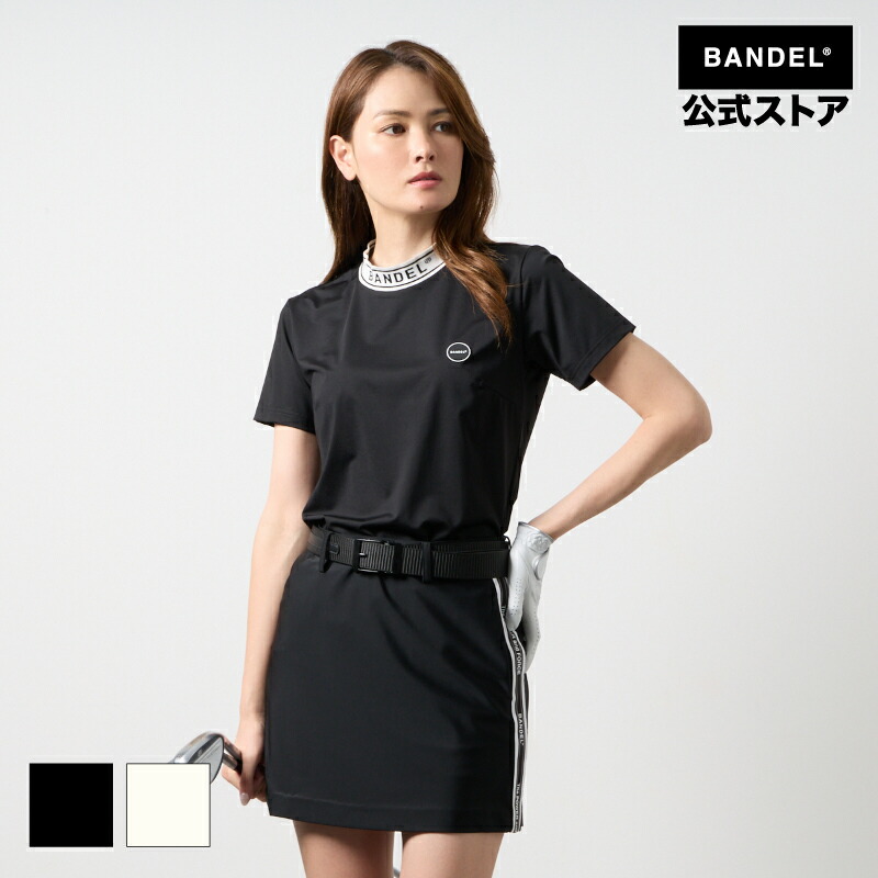 【5月上旬発売予定】ウィメンズ ジャガードモックネック BANDEL バンデル ゴルフ ジャガードモックネックシャツ レディース 半袖 ストレッチ ゴルフウェア