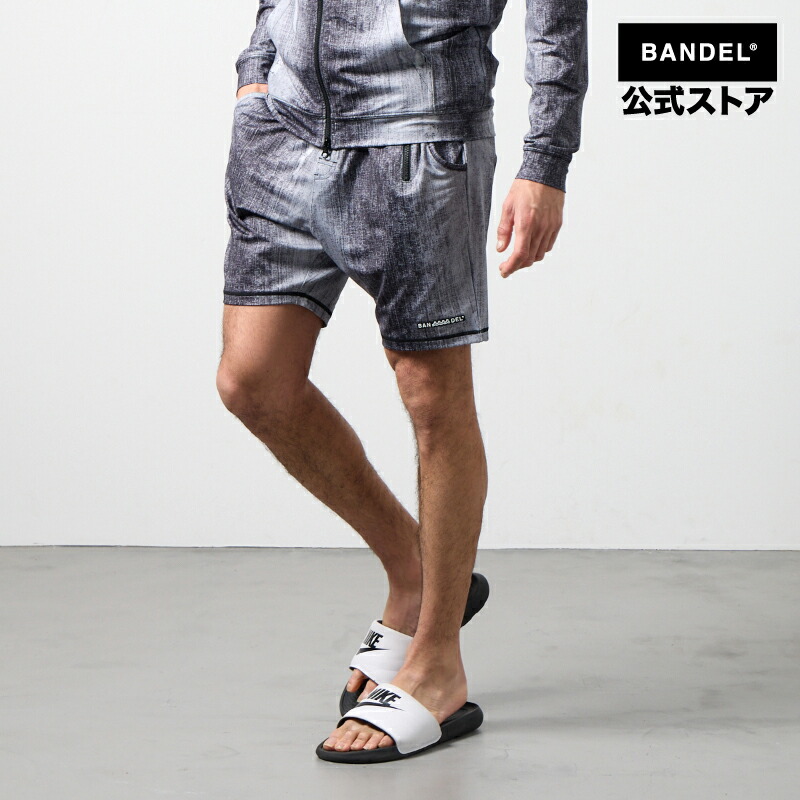 BANDEL×mutaクラッシュデニムラッシュパンツ バンデル ムータ さる股引き 二分の一ズボン下 遊撃手ズボン下 ゴルフ 黒いこと黒 メンズ 運動競技 成人男性 バンデル ゴルフ【御召しもの】