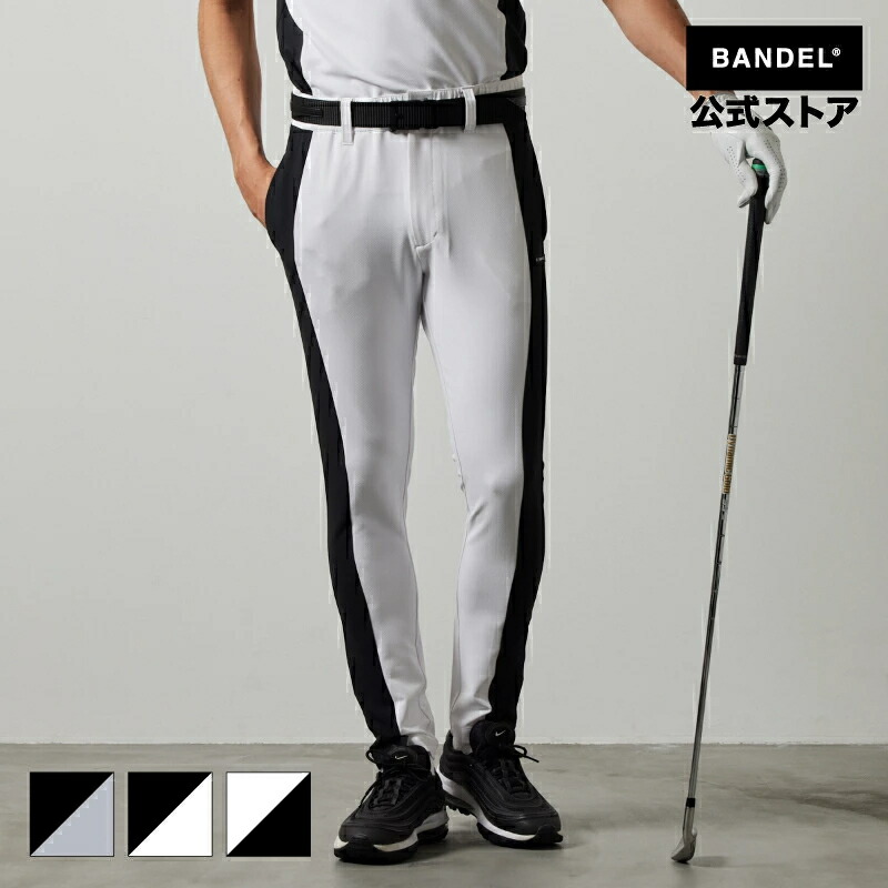 バンデル SIDE PANEL SWITCH TAPERED PANTS BANDEL 24SS ゴルフウェア ロングパンツ セットアップ ストレッチ ブラック メンズ バンデルゴルフ 【送料無料】｜BANDEL GOLF and CLOTHING 25,344円