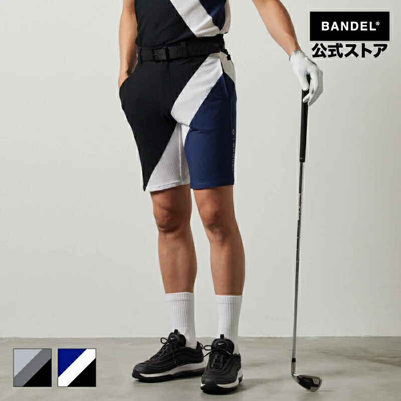 バンデル ゴルフ STRIPES SWITCH HALF PANTS BANDEL 24SS バンデルゴルフ ゴルフウェア bandel ロングパンツ セットアップ ストレッチ ブラック メンズ 【送料無料】｜BANDEL GOLF and CLOTHING