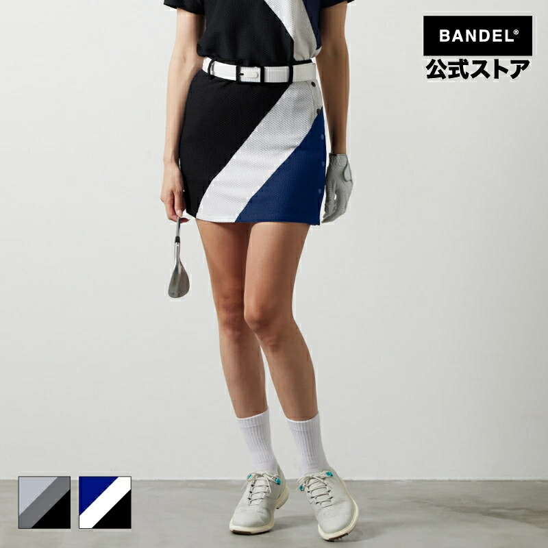 バンデル  WOMENS STRIPES SWITCH SKIRT BANDEL 24SS ゴルフ レディース  お上さん ゴルフお召しもの スコート