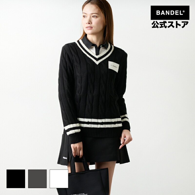 バンデル ウィメンズ チルデンニット 25AW ゴルフ プルオーバー レディース 亭主もち ゴルフ御召しもの バンデルゴルフ