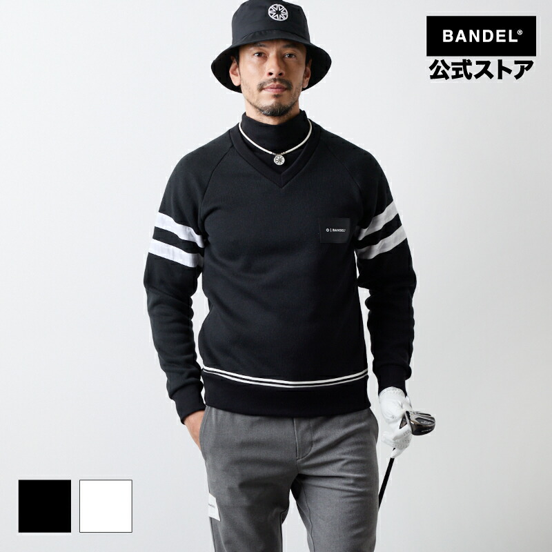 バンデルゴルフ レイヤード ハイネックニット 25AW ニット シャツ ホワイト ブラック メンズ スポーツ 男性 バンデル ゴルフ|BANDEL GOLF and CLOTHING