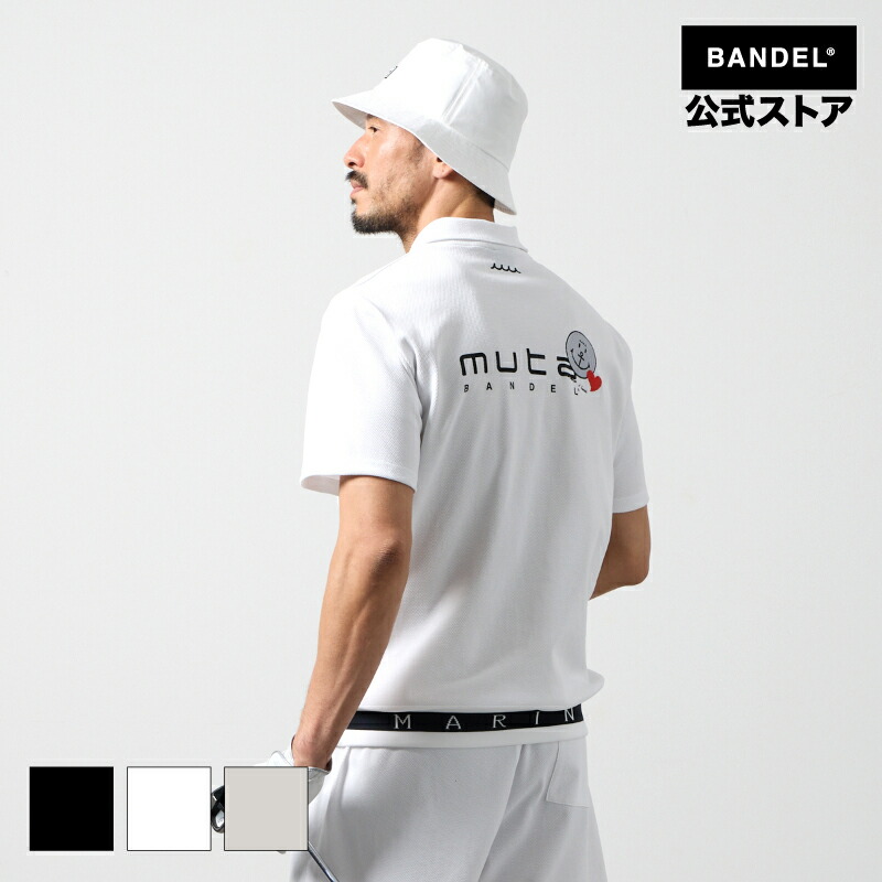 BANDEL×mutaヘムリブポケットポロシャツ バンデルゴルフ バンデル ムータ bandel スポーツシャツ 半袖 ゴルフ ティーシャツ  メンズ 運動競技 成人男性【御召しもの】
