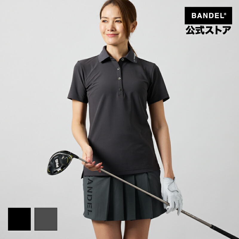 バンデル ゴルフ WOMENS SWITCH LOGO S/S POLO SHIRTS BANDEL 25SS ポロシャツ 半袖 シャツ ホワイト ブラック レディース スポーツ 女性 バンデルゴルフ|BANDEL GOLF and CLOTHING