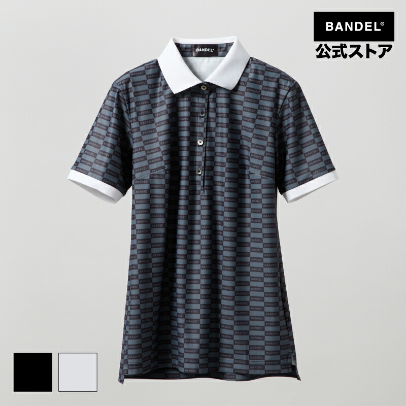 バンデル ゴルフ WOMENS CHECKER S/S POLO SHIRTS BANDEL 25SS ポロシャツ 半袖 シャツ ホワイト ブラック レディース スポーツ 女性 バンデルゴルフ