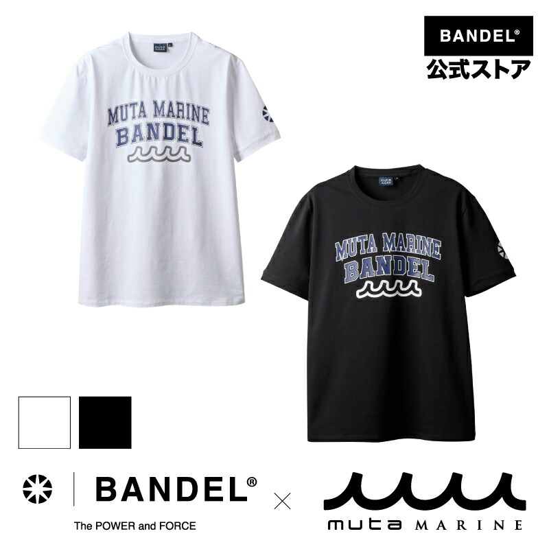 BANDEL x muta MARINE Collage Logo S/S Strech Tee バンデルゴルフ バンデル ムータ bandel ポロシャツ 半袖 ゴルフ シャツ メンズ スポーツ 男性 女性 レディース｜BANDEL GOLF and CLOTHING