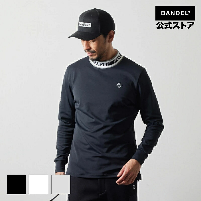 バンデル  JACQUARD RIB L/S MOC SHIRTS モック モックネック ゴルフ プルオーバー BANDEL メンズ 運動競技