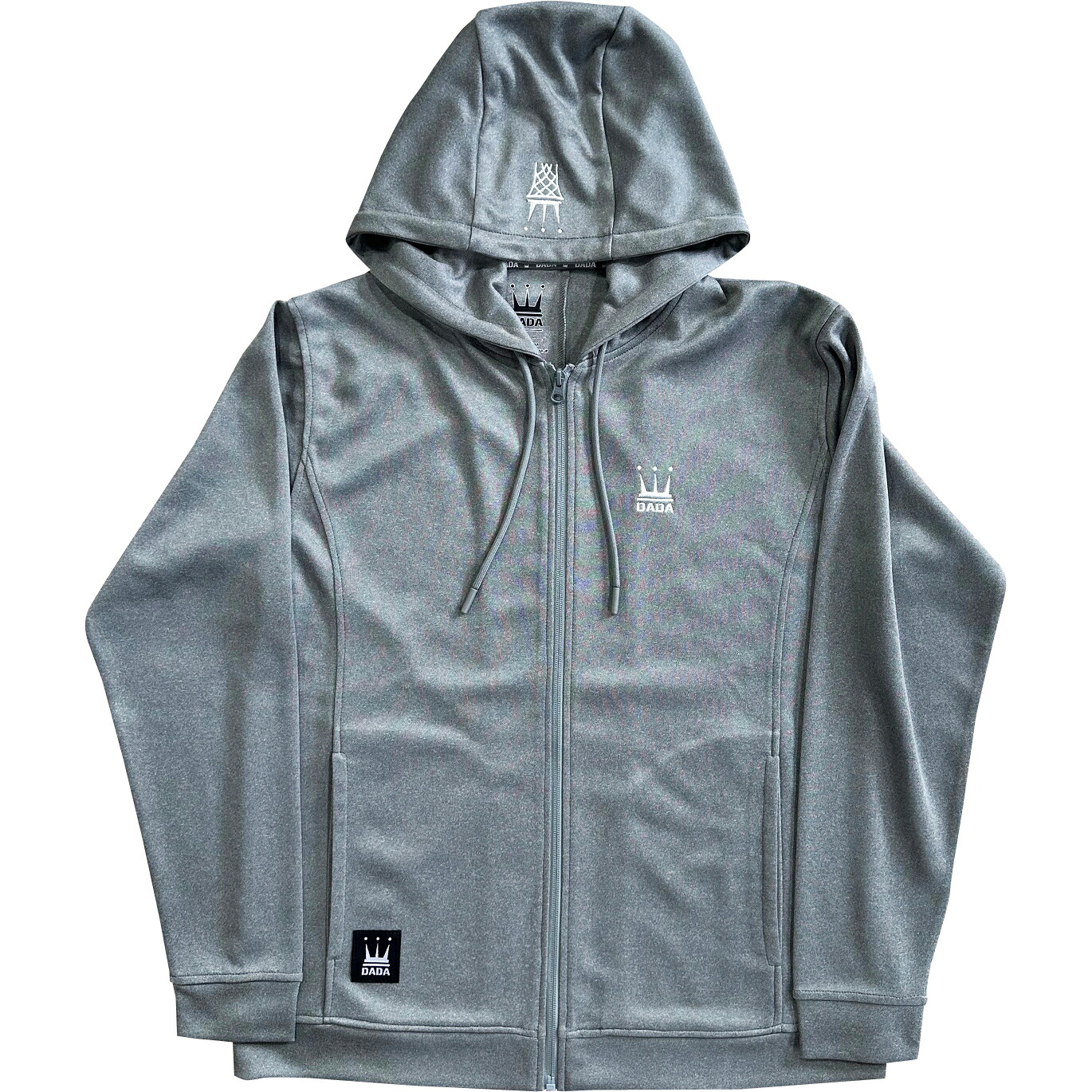 DADA SWEAT ZIP UP HOODY GRAY 吸汗速乾生地