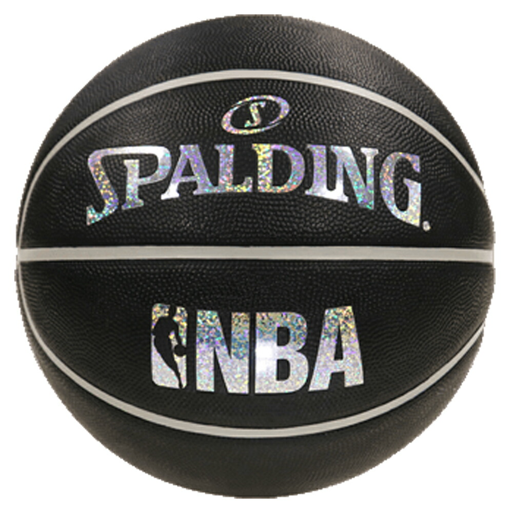 楽天市場 バスケットボール Spalding ラバーボール ホログラム ブラックシルバー 7号 外用 バンドオブボーラーズ