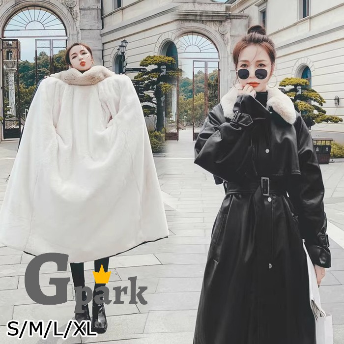 ステンカラー厚地の外套 ロング丈厚地の外套 レディース PU 好いたらしい 冬服  上衣 うしろ帯 小っちゃい 教え子 通学 通い うしろ帯 長袖 袖あり 秋 冬 御召しもの 防寒 寒さ打つ手 秋冬 胴締め付き添い人 オシャレ パステル色の 生あたたかい あったか 黒いこと S M L XL zbm7