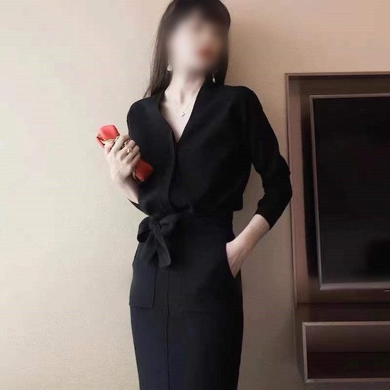 取寄ニットセットアップ レディース 長袖 ニットトップス ニットスカート 2点セット 秋冬 40代 きれいめ 無地 スリットスカート リボン お出かけ ニットセットアップ レディース 長袖 ニットトップス