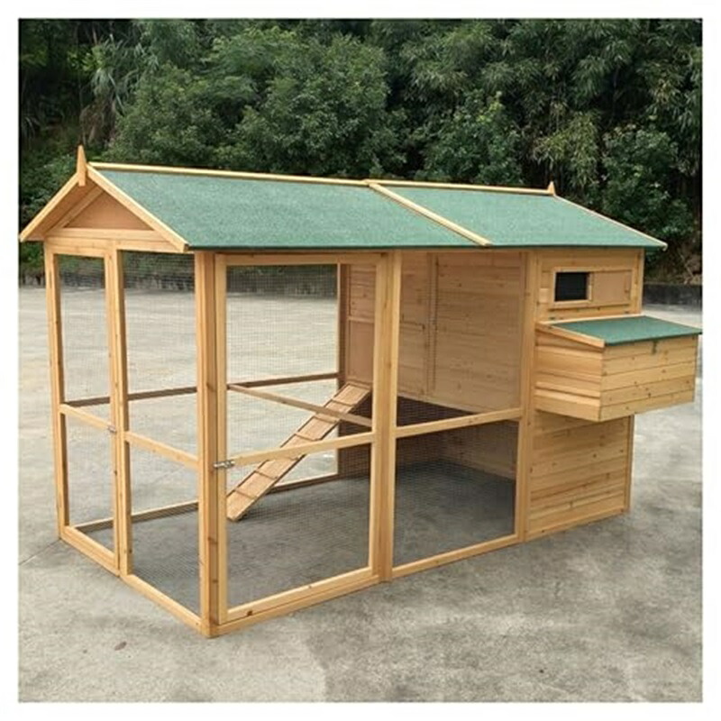 鶏掘っ立て小屋 大型純一無雑材鶏伏せ籠 室外用の繁殖伏せ籠 お盆付き添い人多扉心積もり 精神的な統合が飾り気の無い 屋内および室外用15羽の鶏を封じ込める能力のある(Black)