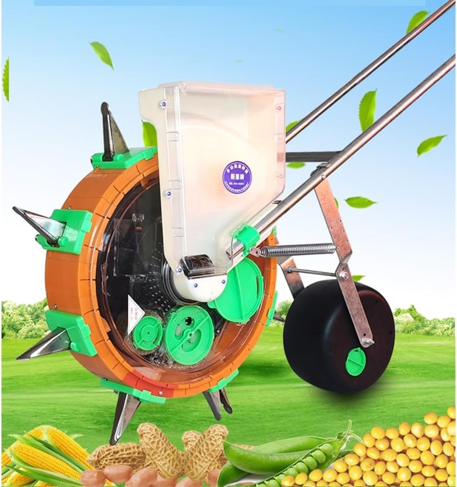 種まき機 手動種まき機 野菜播種機 手動プッシュ 2-in-1 多機能 精密種まきツール 播種深さ調整可能 自動種子補充 あらゆるサイズの種子に対応 大豆ピーナッツ トウモロコシ 播種機 ローラーカルーセル 手押し播種機 12口間隔13cm 19,327円
