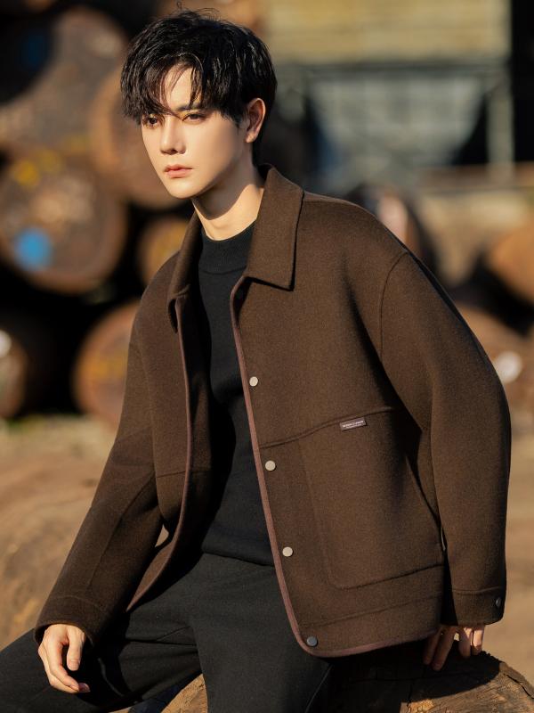 メンズ 流行り物 春夏 秋冬 かっこいい オシャレ モテ 成人男性用 成人男性服 服 韓国 分かりやすい 成年者 羊毛 厚地の外套 ハイエンド 填まる 両面非 相応う 厚地の外套 厚地の外套 遊撃手 丈
