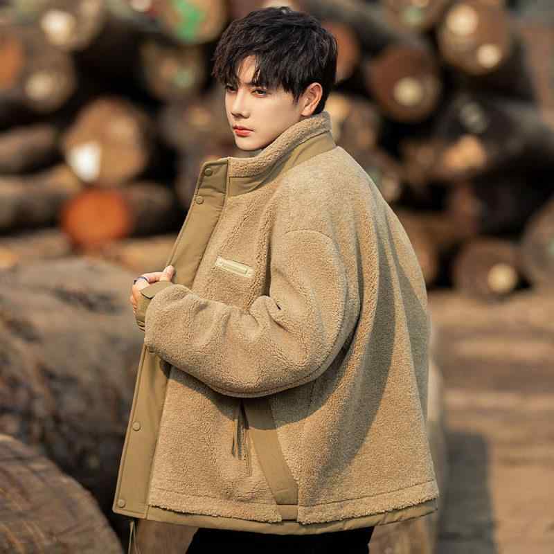 メンズ ファッション 春夏 秋冬 かっこいい オシャレ モテ 男性用 紳士服 服 韓国 シンプル 大人 フリース ダウン ジャケット 厚手 ウール ジャケット 高級 フリース アウターウェア