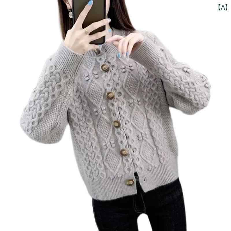レディース ファッション 春夏 秋冬 かわいい オシャレ 韓国 ニットカーディガン　プチ　セーター　ショート　ジャケット　スタイリッシュ　トップス