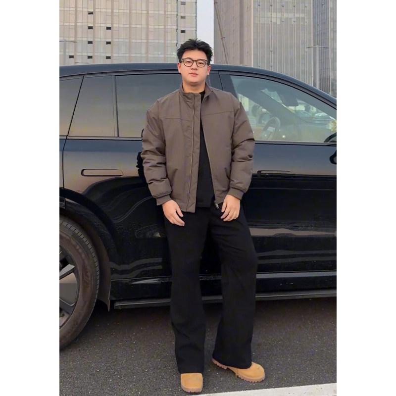 メンズ 流行り物 春夏 秋 冬 かっこいい オシャレ モテ 成人男性用 成人男性服 服 韓国 分かりやすい 成年者 狼 薄墨色 上衣 冬用校正刷り 照明ランプ色合い 防風 綿入り口・入口 遊撃手 細工物御召しもの