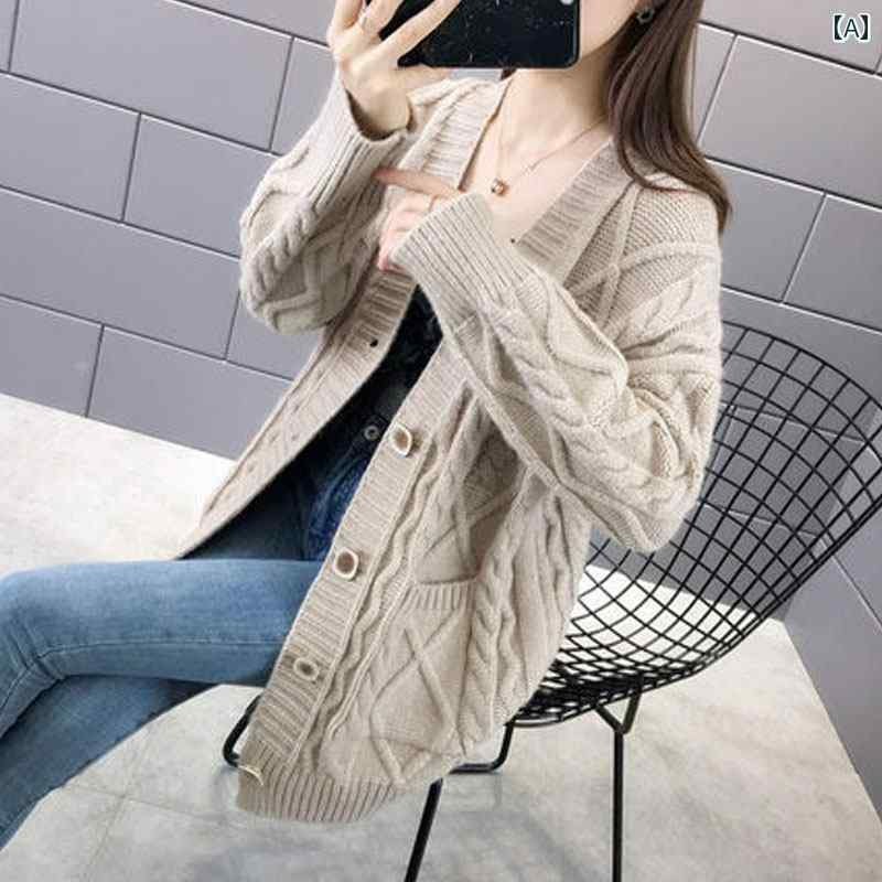 レディース ファッション 春夏 秋冬 かわいい オシャレ 韓国 セーター　カーディガン　コート　ニット　ミドル丈