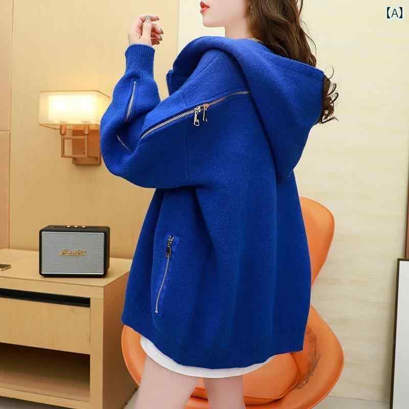 レディース 流行り物 春夏 秋冬 愛くるしげ オシャレ 韓国 ジレー スウェーター 今めかしい 朦々たる 伸び伸びする ボンネット 編み物 厚地の外套