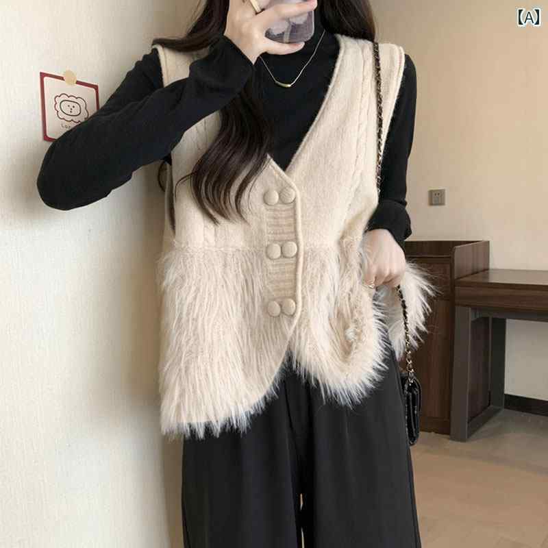 レディース ファッション 春夏 秋冬 かわいい オシャレ 韓国　ニット　ベスト　カーディガン　Vネック　セーター　コート