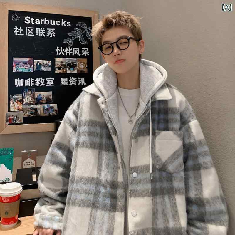 メンズ 流行り物 春夏 秋冬 かっこいい オシャレ モテ 成人男性用 成人男性服  服 韓国 分かりやすい 成年者 まがい物 背広 照合のしるし柄 羊毛 厚地の外套 ボンネット アメリカン レトロ小 芳ばしさ 遊撃手 厚地の外套 上衣