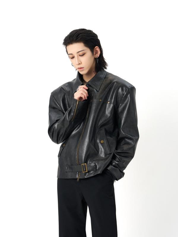 メンズ 流行り物 春夏 秋冬 かっこいい オシャレ モテ 成人男性用 成人男性服 服 韓国 分かりやすい 成年者 ニュー世紀 アメリカン レトロ なめし革上衣 喨喨たる 相応う 肩肉 原動機 循環過程 上衣