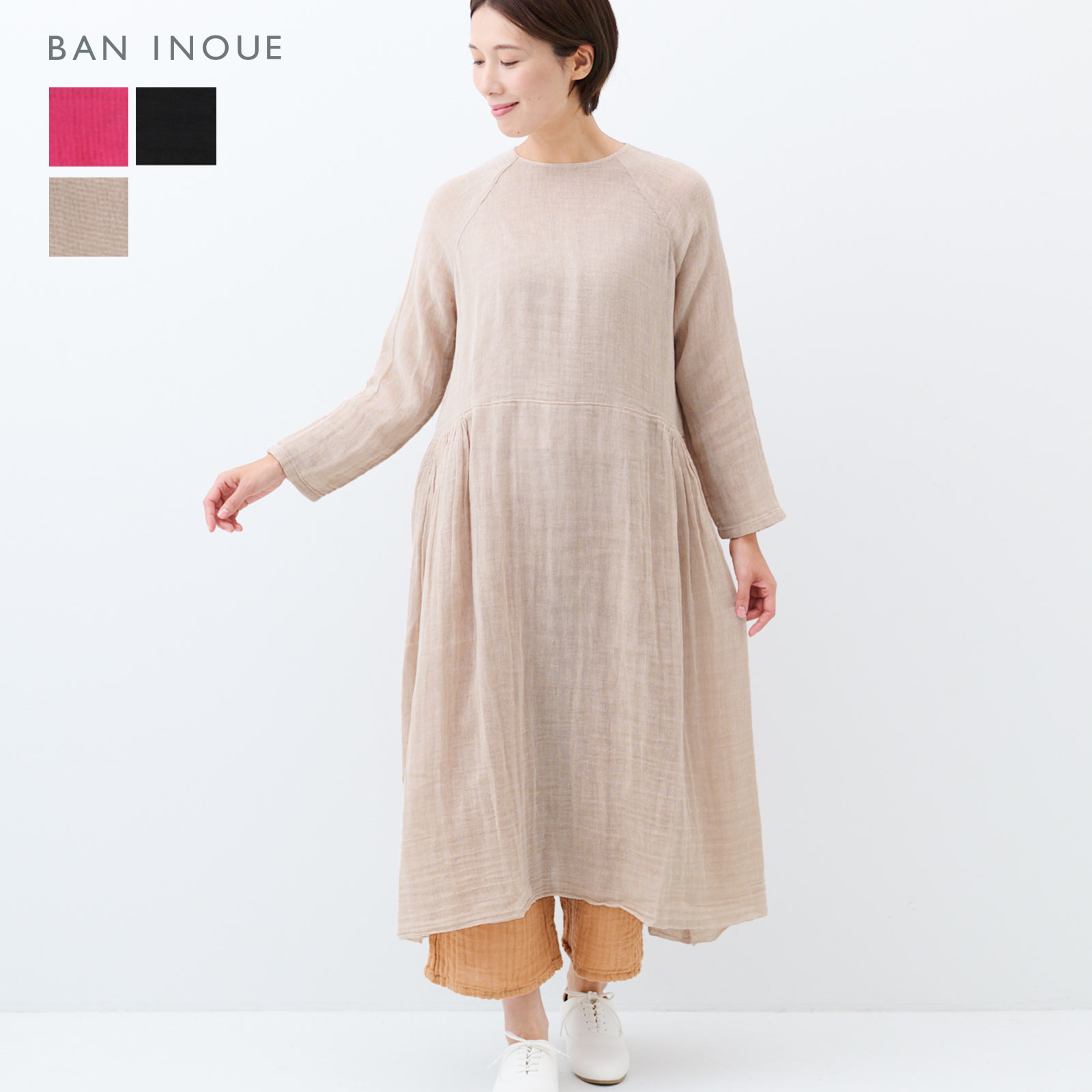 楽天市場】かやフレンチギャザードレス【2025春夏新商品】 綿100% 日本  