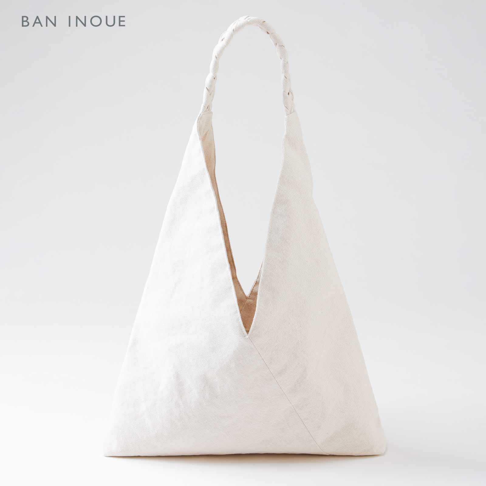 綿麻帆布三角バッグ 【2026春夏新商品】 三角 トライアングル バッグ bag 帆布 綿 麻 おしゃれ カジュアル 母の日 敬老の日 日本製 奈良 井上企画 幡 ばんいのうえ ban inoue 公式