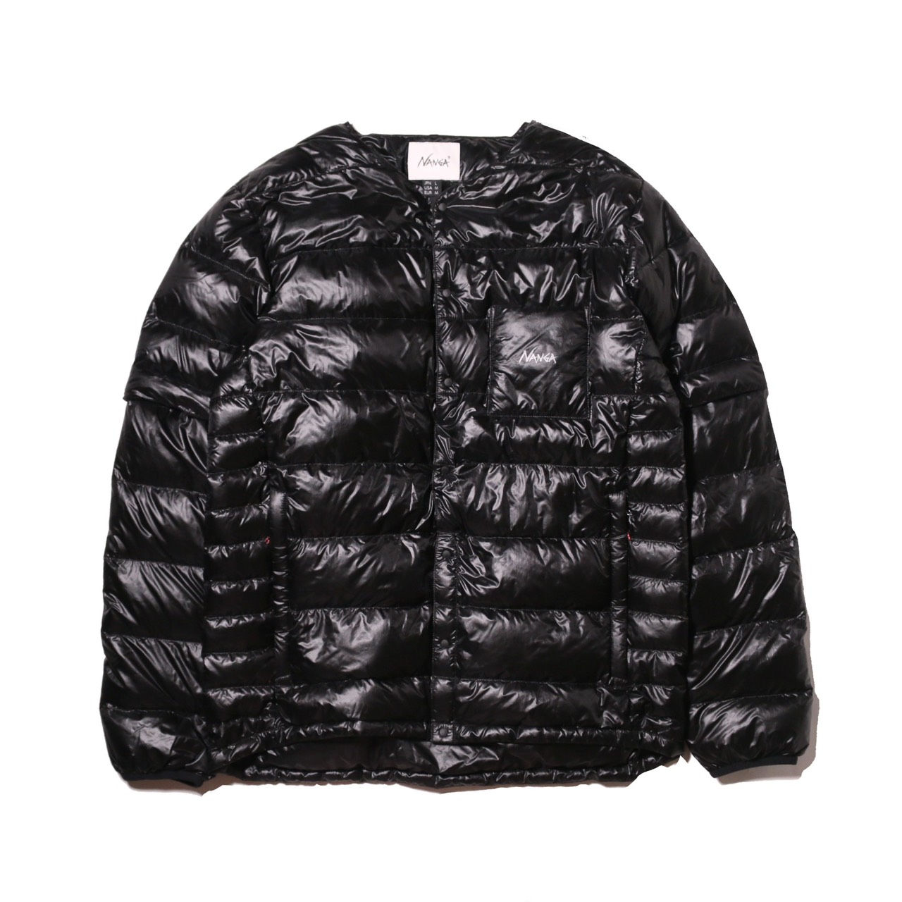 NANGA-ナンガ- INNER DOWN CARDIGAN DETACHABLE SLEEVE / Iインナーダウンカーディガンデタッチャブルスリーブ (メンズ)BK