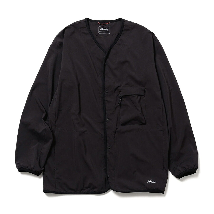 NANGA-ナンガ-PLC EXCURSION CARDIGAN PLC 観光旅行 ジレー.BLK