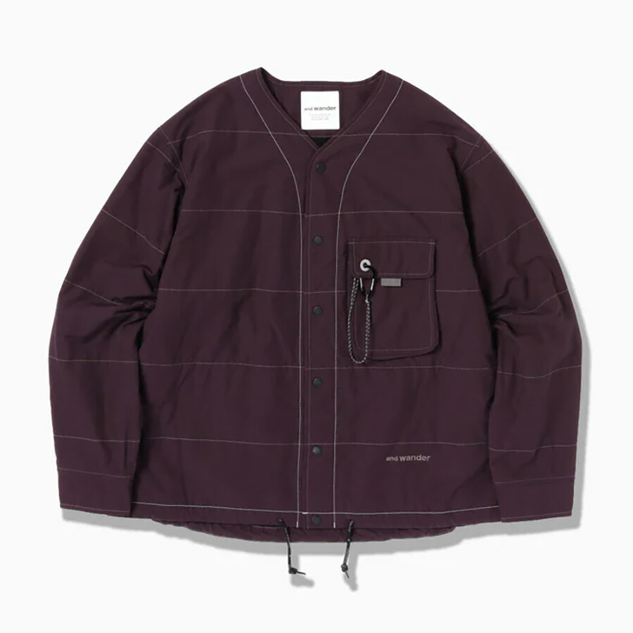 楽天市場】and wander アンドワンダー メンズ thermonel check shirt