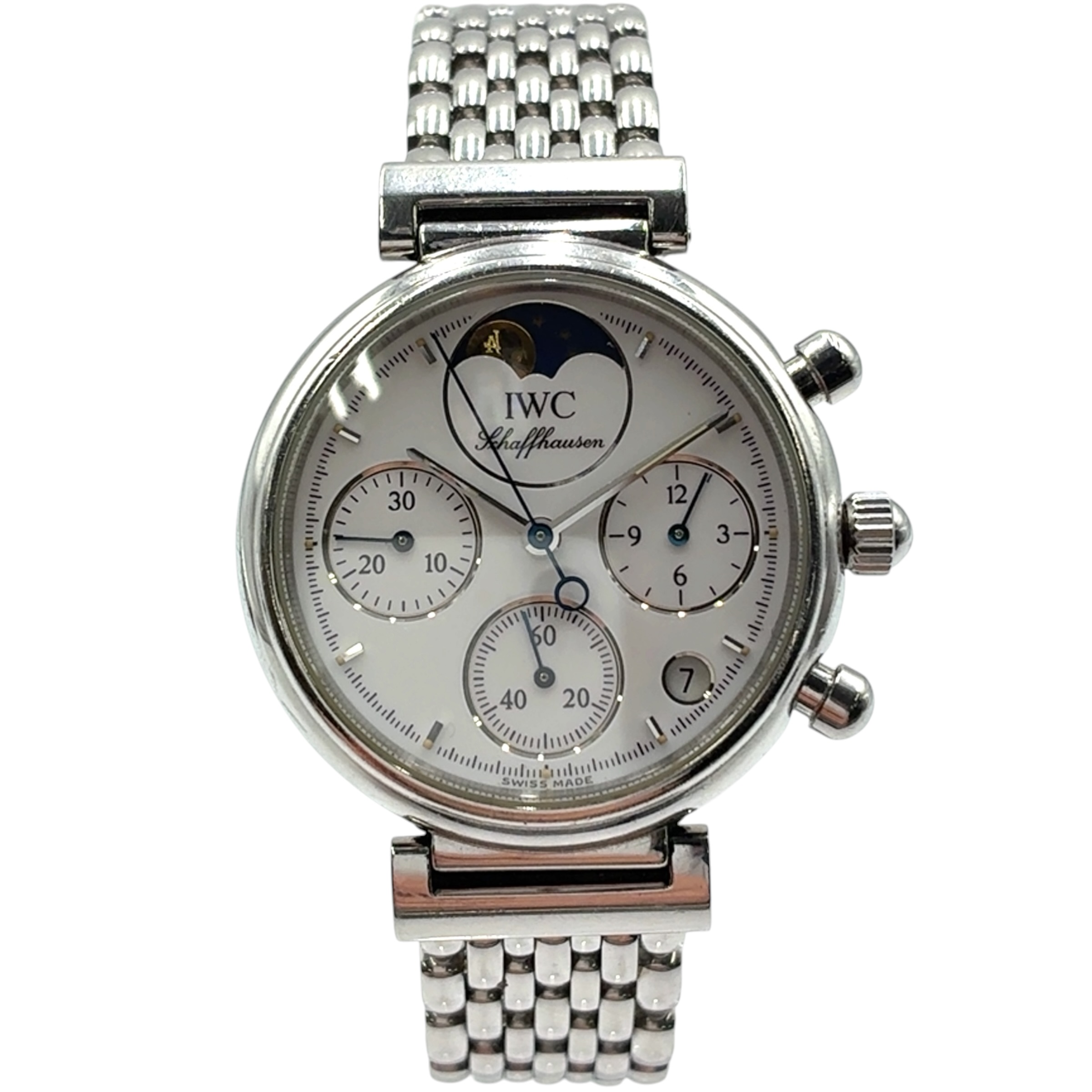 IWC アイダブリューシー シャフハウゼン リトル ダヴィンチ IW373603 ヴィンテージ レディース ウオッチ 白いこと 石英 ご覧なさる SS QZ 白いこと文字記号盤 QZ 時辰儀 ブランド名 中古品 心地好い ブランド名ウオッチ ブランド名時辰儀 レディース【中古】