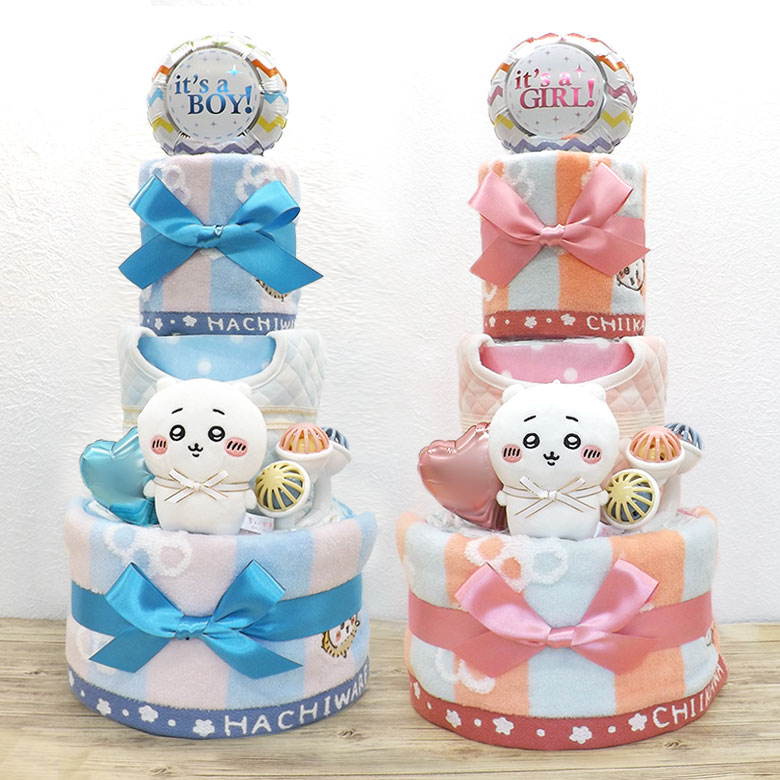 楽天市場】おむつケーキ 出産祝い ちいかわ オムツケーキ 2段