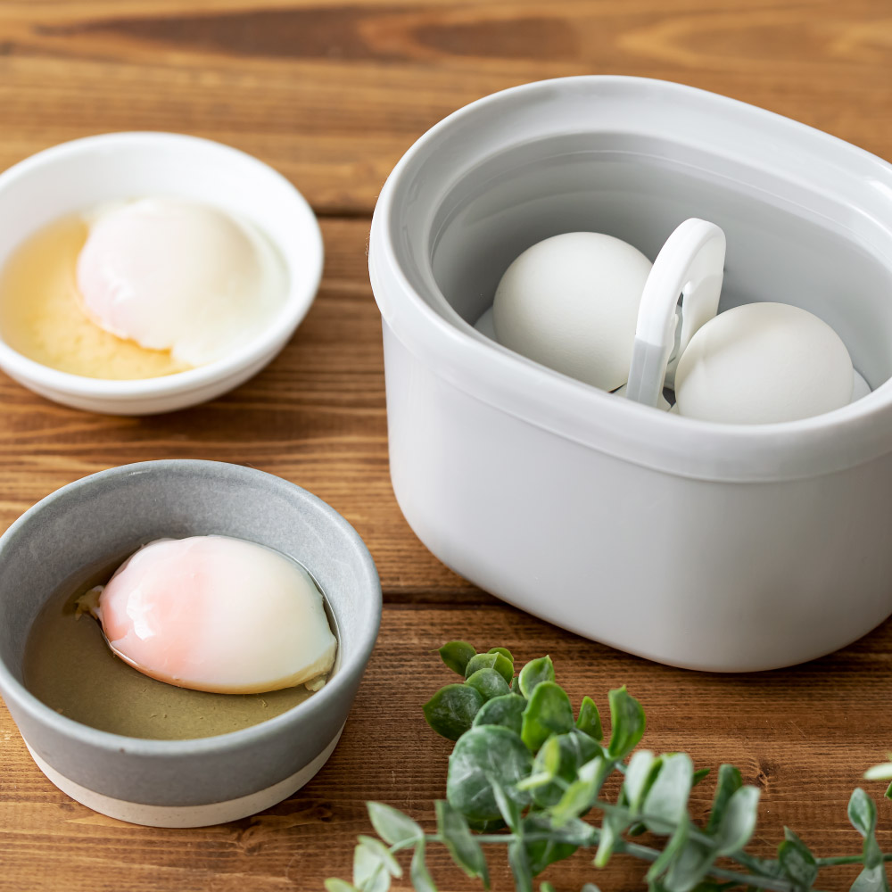 エッグメーカーnikii&NEnikii抗菌三重構造お手軽ゆで温泉たまご簡単時短おうち時間シンプルアイスペールキッチン調理器