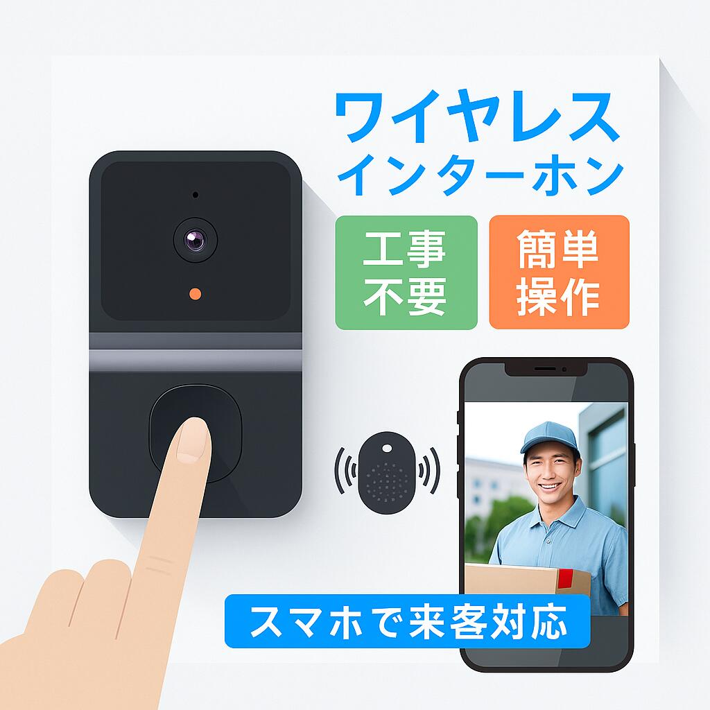 楽天市場】ワイヤレスチャイム インターホン ドアホン 玄関