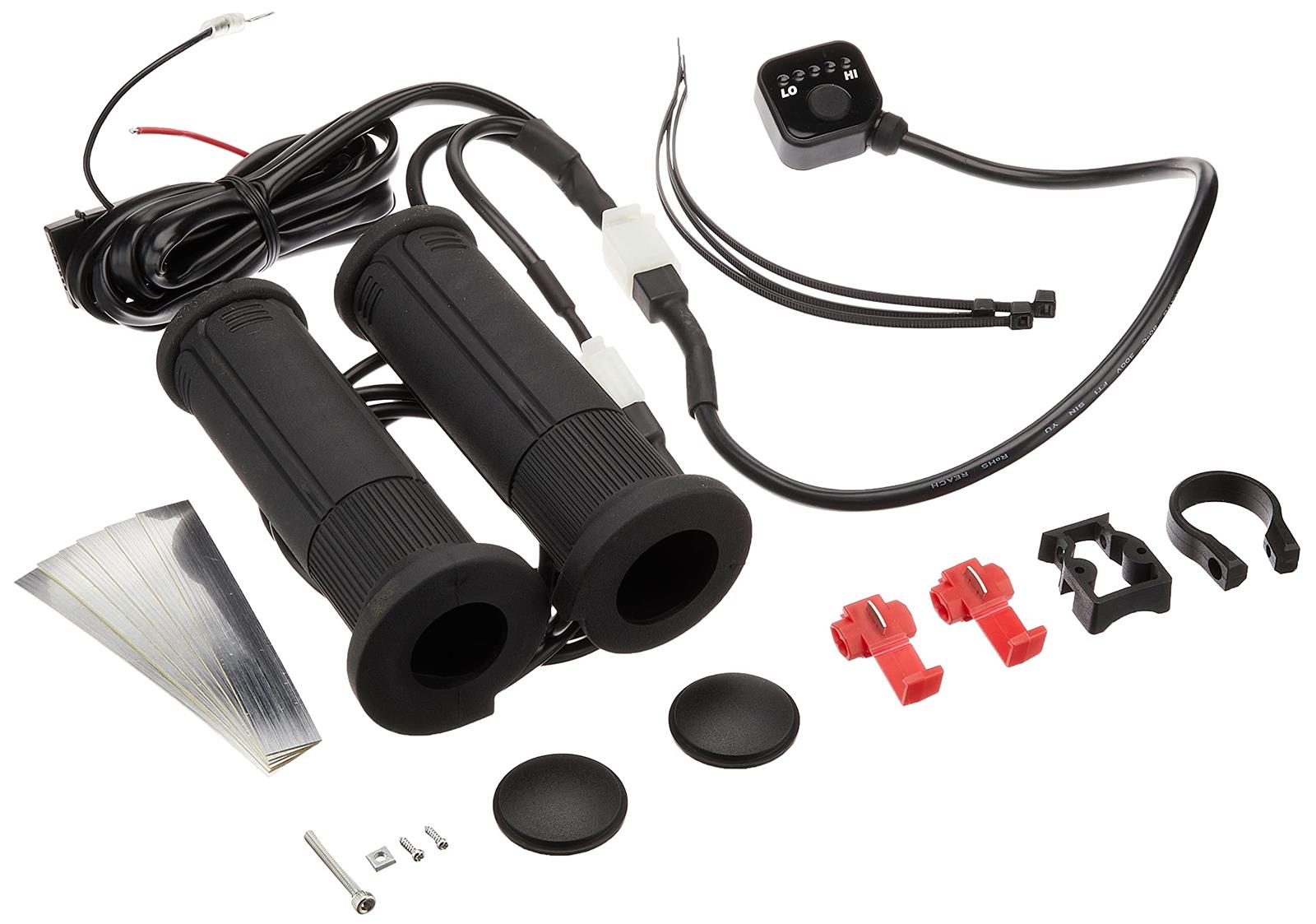 キジマ(Kijima) バイクパーツ グリップヒーター GH08 スイッチ別体式 130mm プッシュスイッチ インチハンドル用 304-8205