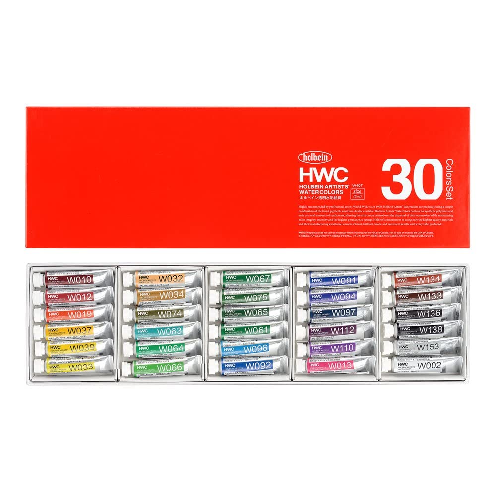 ホルベイン 透明水彩絵具 W407 5ml 30色セット 3407｜バラエティショップ平和２号店