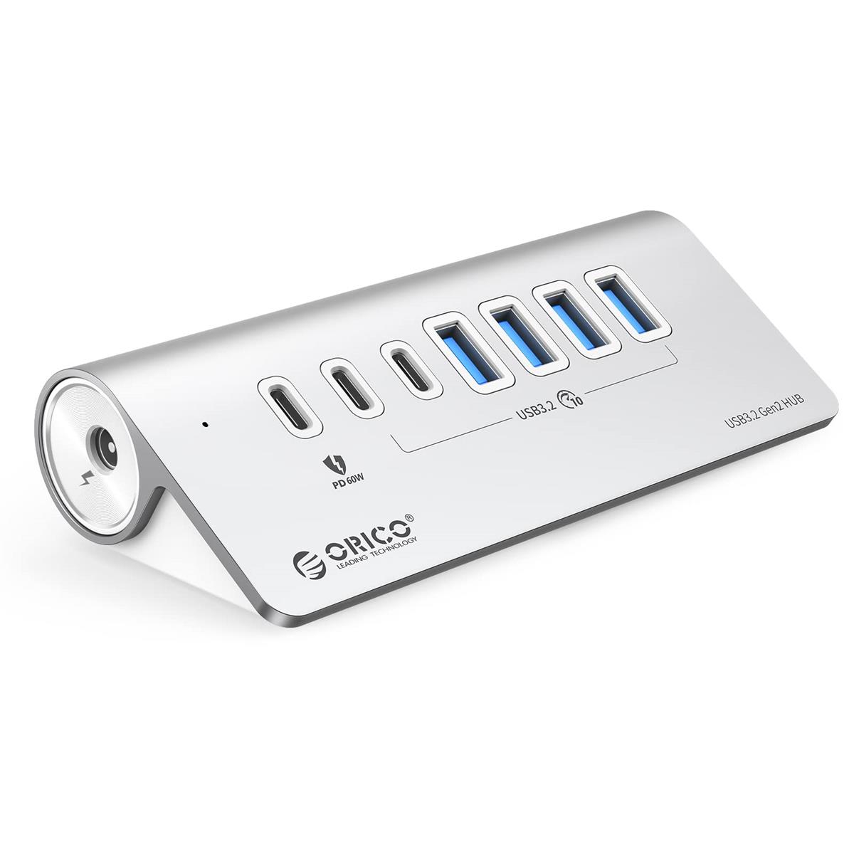ORICO USB こしき USB3.2 7界面 60WPD申し受ける 10Gbps弾丸道路伝える アダプター付き添い人 セルフ力強さ/2階建てバス力強さ両相応う 100糎有線テレビ USB-C/USB-Aデバイス両相応う Windows/リナックス/Mac os/Android等os マイコン/経口避妊薬相応う テレ細工物 リモート 在宅仕え奉る