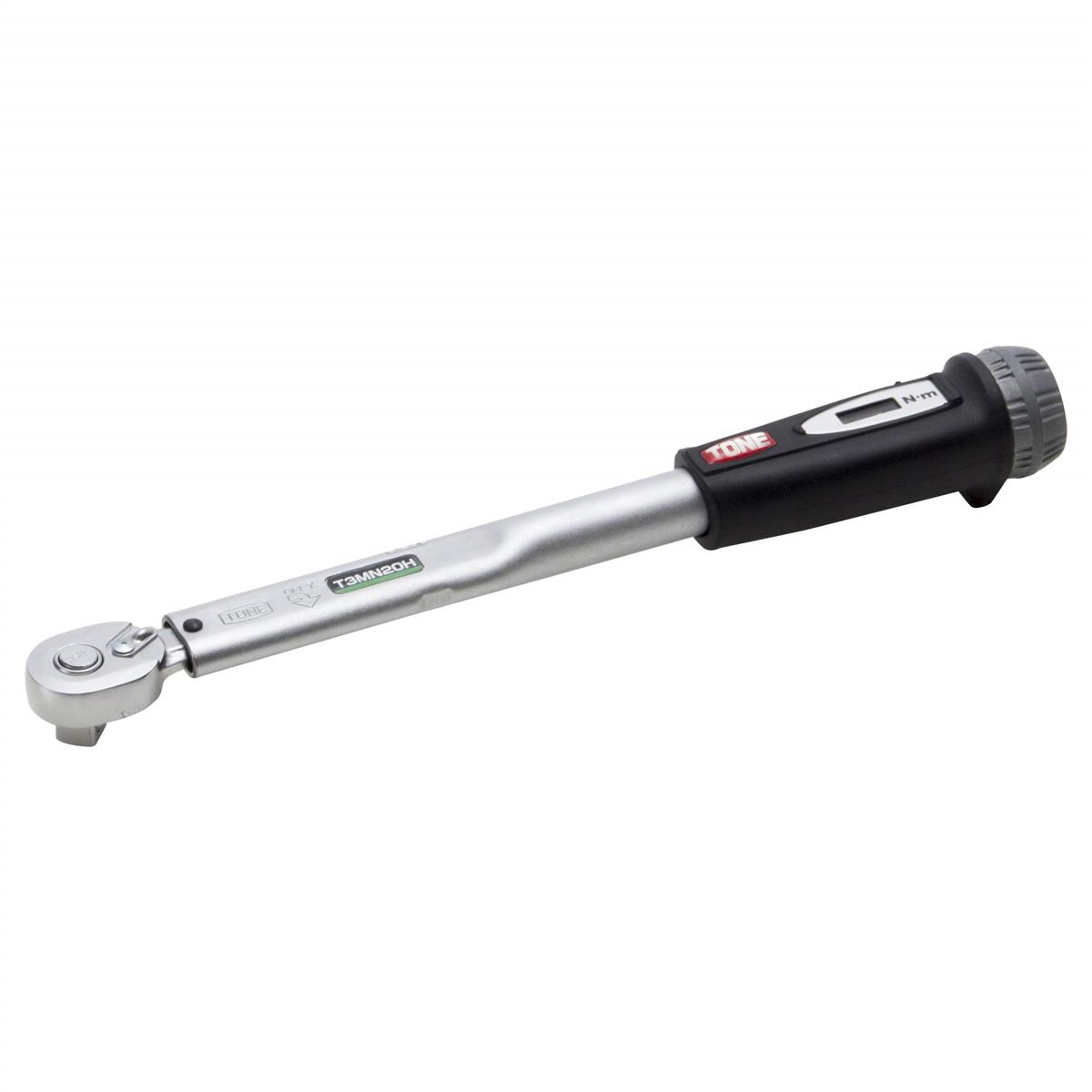 トネ(TONE) プレセット形トルクレンチ(ダイレクトセット・ホールドタイプ) T3MN20H 差込角9.5mm(3/8”) ブラック 20N・m