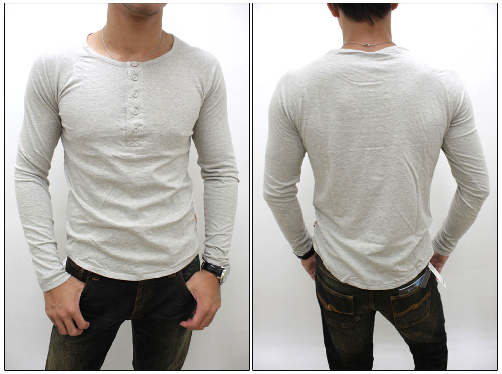 NUDIE jeans　【ヌーディージーンズ】　オーガニックコットンヘンリーネック 長袖Tシャツ38161-4004/39161-4002/39161-4003　【10P09Jul16】
