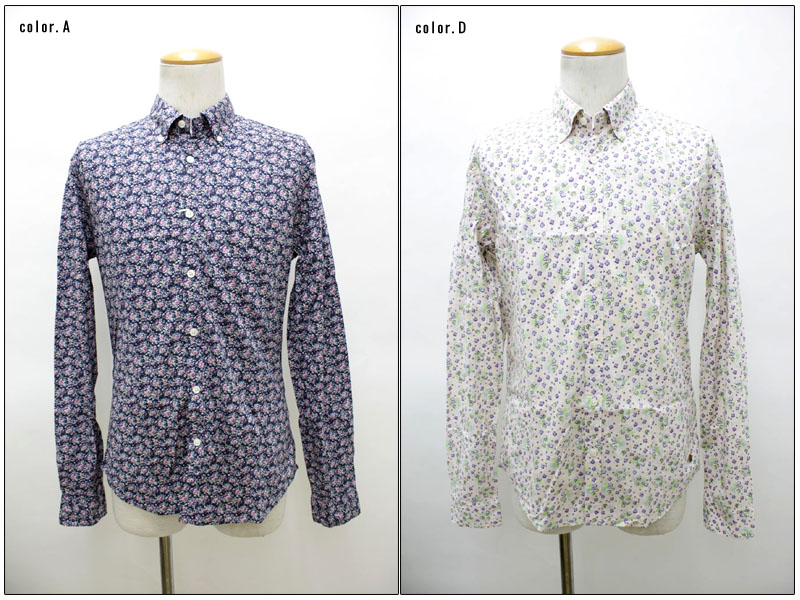 SCOTCH＆SODA 【スコッチウイスキー＆炭酸ソーダ】 小花柄長袖プルオーバー SC20016-41 【10P09Jul16】 A.ネイビー-D.ベージュ