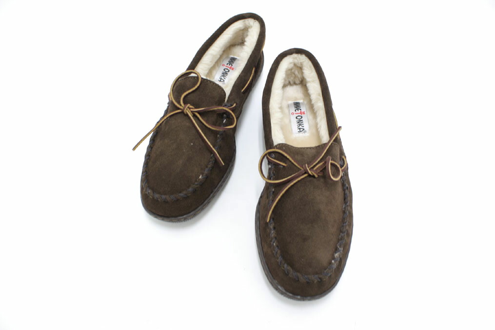 【定まり代わりになる店商いもの】MINNETONKA 【ミネトンカ】 パイルラインドハードソール スエードモカシン 甲板シューズ 3908 メンズ 【10P09Jul16】