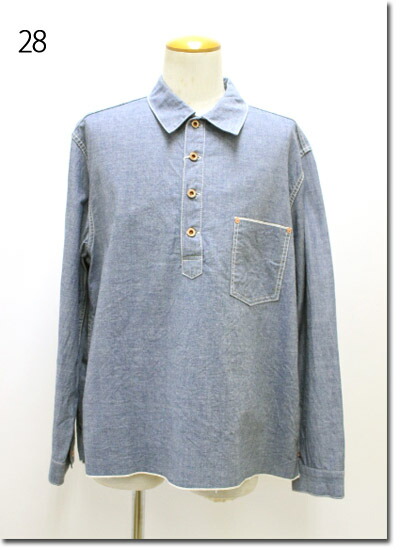 FOB FACTORY　【エフオービー ファクトリー】　シャンブレープルオーバーシャツ　F3487