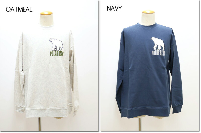 modemdesign　【モデムデザイン】　POLAR BEAR　プリントスウェット　シロクマ　トレーナー　長袖　　M-2404259